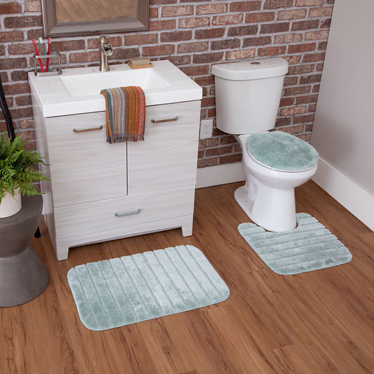 Moh k Veranda Bath Mat Set, Aqua