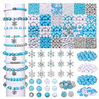 Christmas Friendship Bracelet Kit with Snowflake Pendants