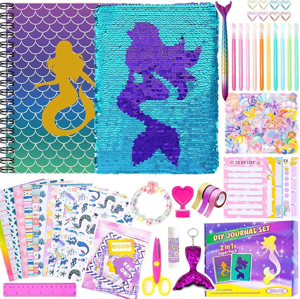 2-Pack DIY Journal Kit for Girls Ages 8-14