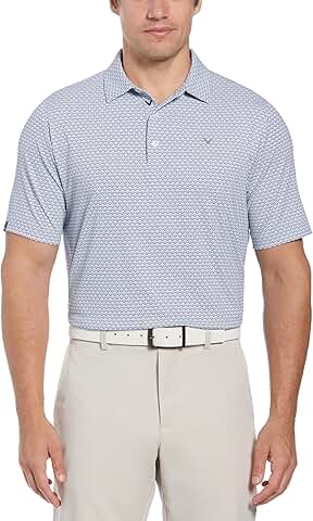 Men's Chevron Print Short Sleeve Golf Polo