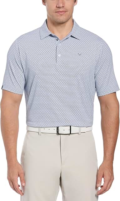 Men's Chevron Print Short Sleeve Golf Polo
