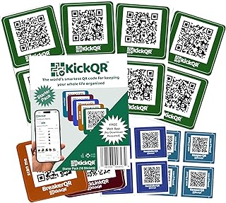 18 QR Code Stickers for Organization and Reminders