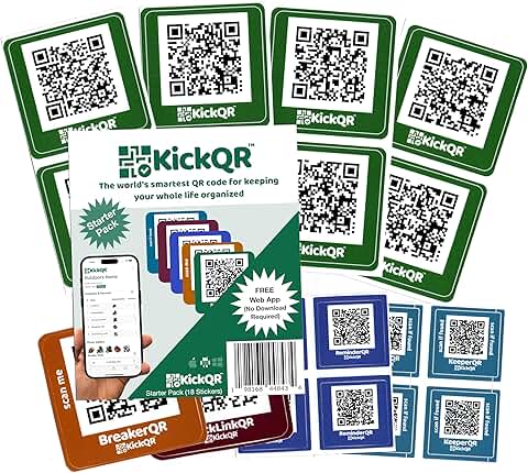 18 QR Code Stickers for Organization and Reminders