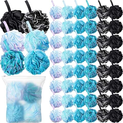 48 Soft Bath Loofahs for Shower and Exfoliation