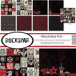 Reminisce Rockstar Scrapbook Collection Kit in Multiple Colors