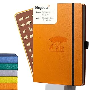 Earth Dotted Writing Journal Notebook, A5, Vegan Leather