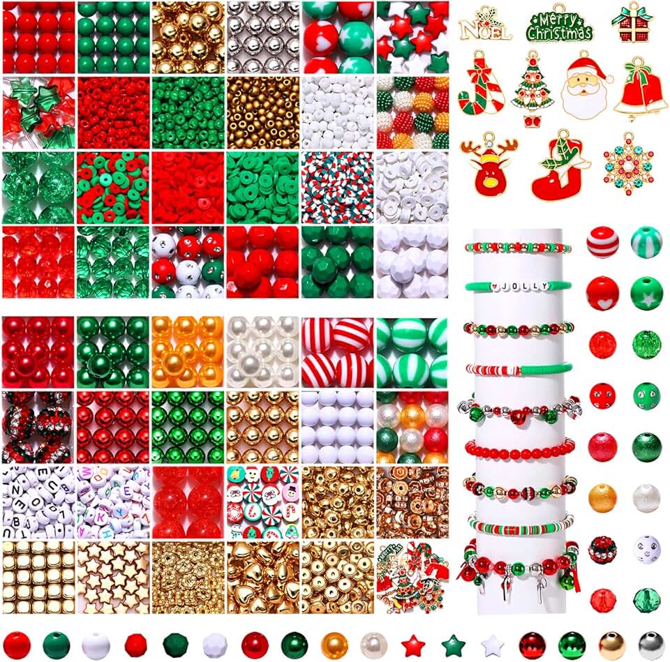 4200+ Christmas Beads for Jewelry Making and Crafts