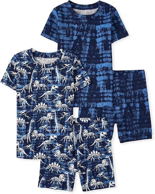 Baby Boy and Toddler Cotton Short Sleeve Pajama Set