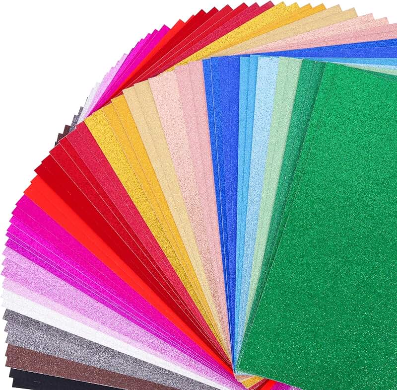 Glitter Colored Cardstock, 150 sheets, 8.5" x 11"