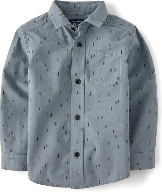 Baby Boys and Toddler Long Sleeve Cotton Shirt