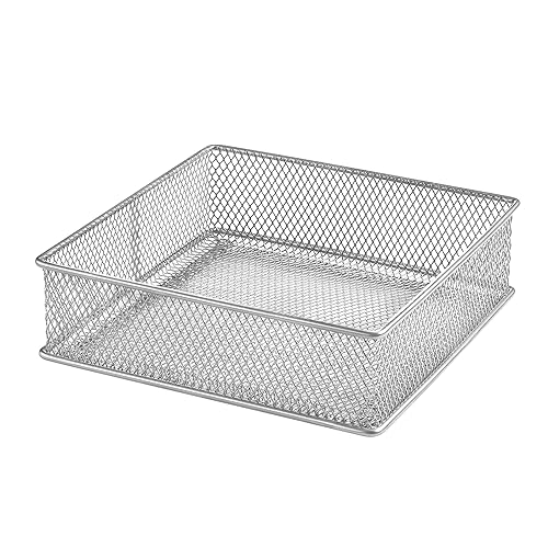 Silver Mesh Drawer and Shelf Organizer Bins