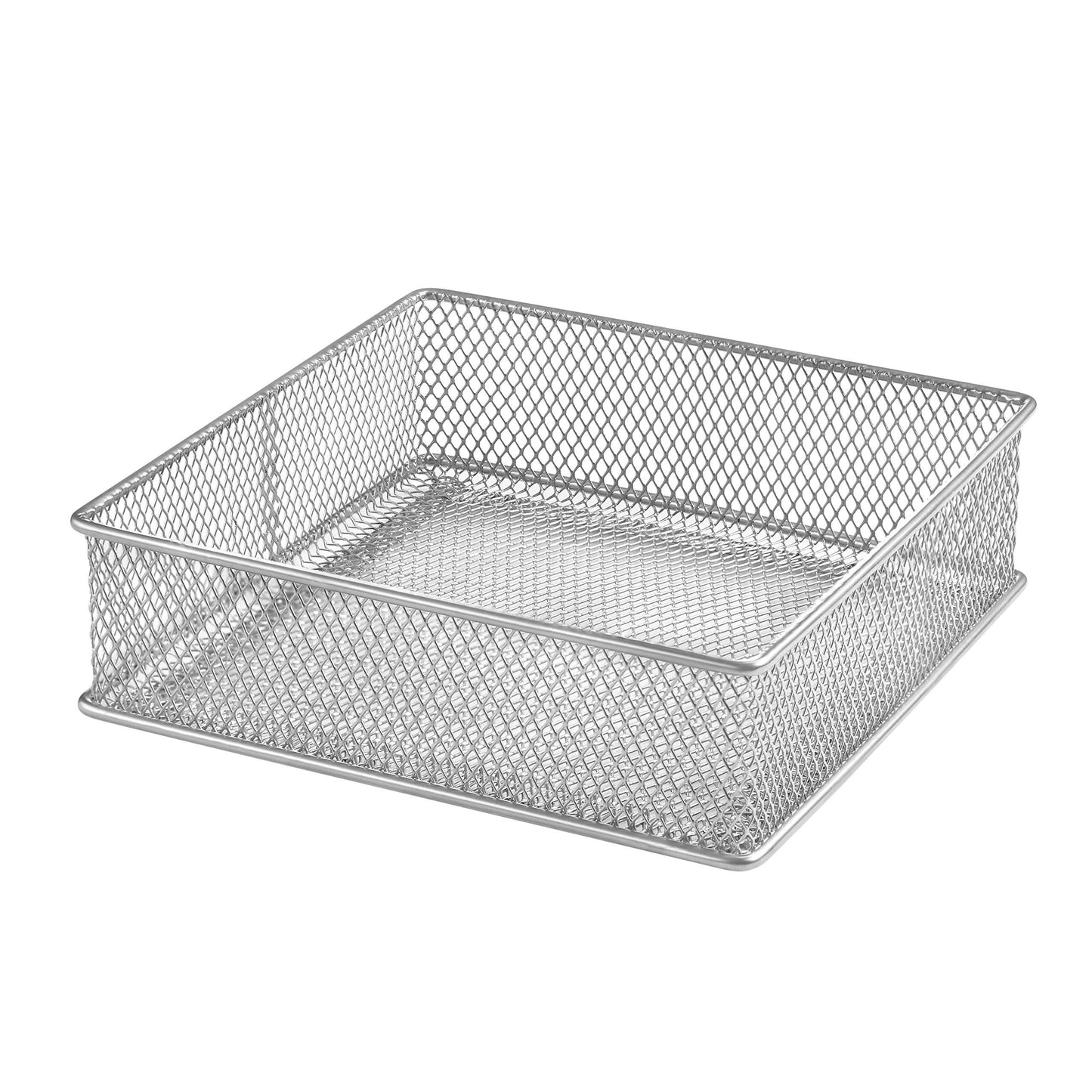 Silver Mesh Drawer and Shelf Organizer Bins