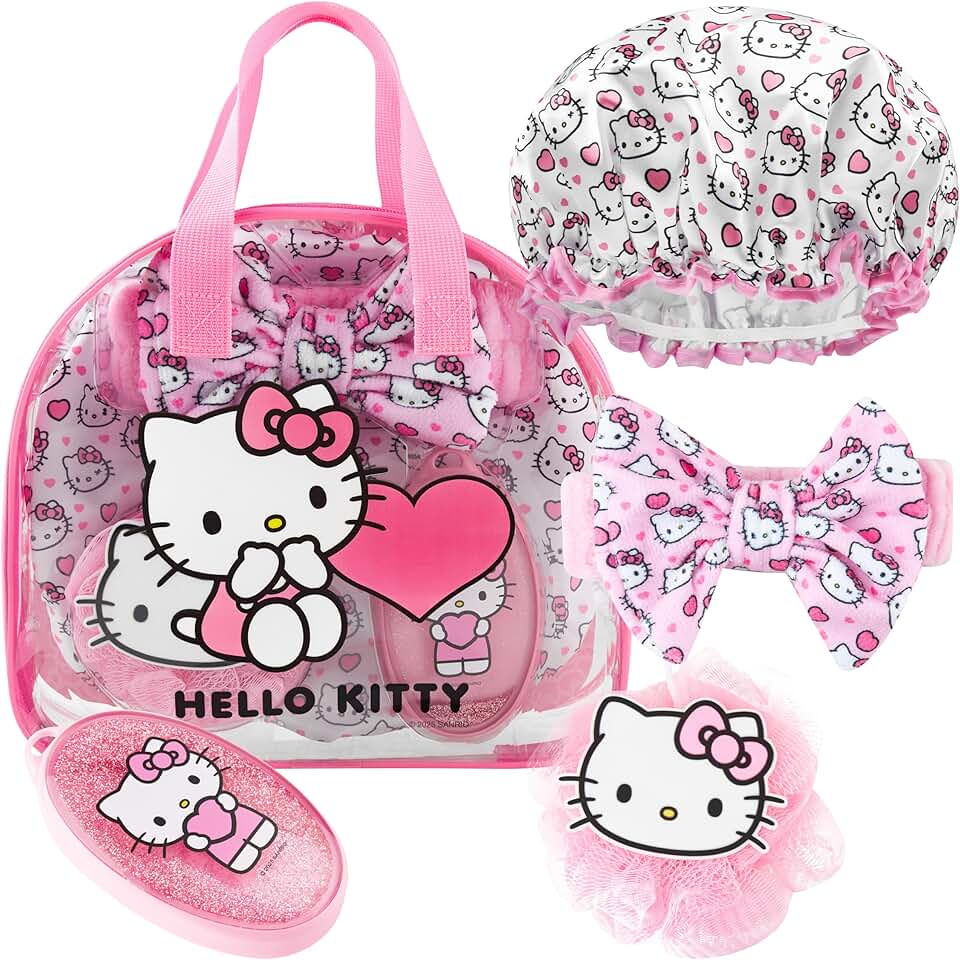 Hello Kitty Shower Accessories Set for Girls and Women