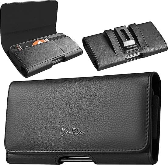 De-Bin Cell Phone Holster for iPhone SE and 8 Belt Case