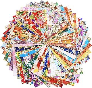 50 Japanese Washi Origami Papers, 3x3 inches