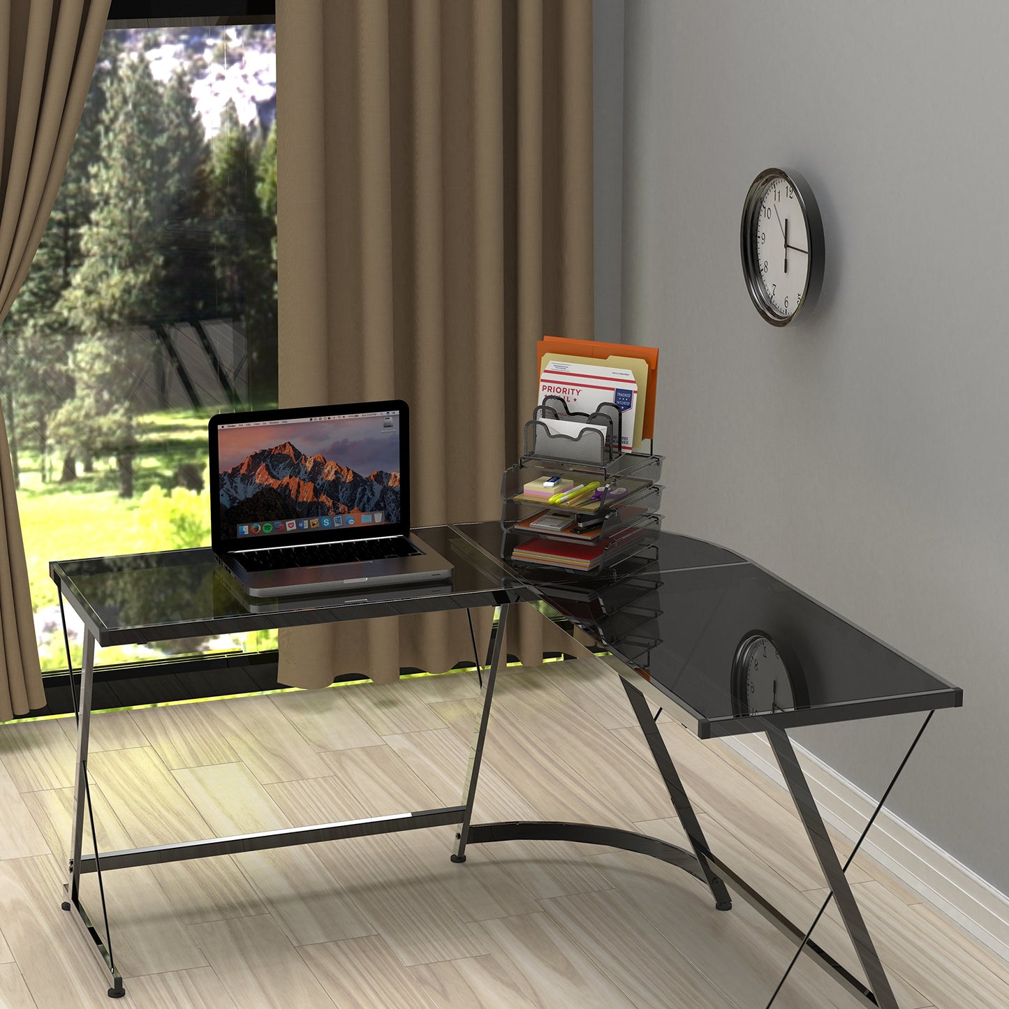3-Tier Stackable Desk Organizer with 5 Compartments