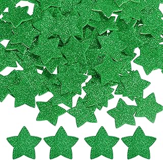 Green 1x1 inch star foam stickers, 240 pieces