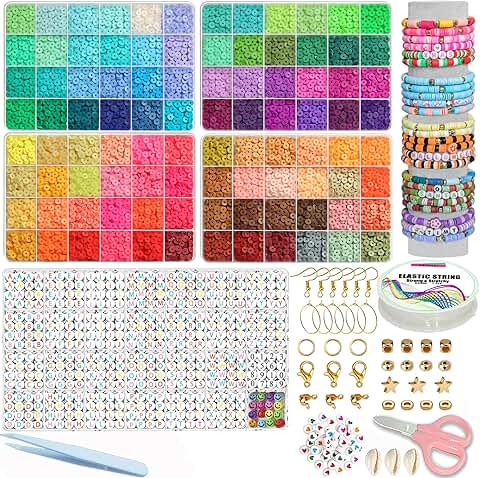 7200-Piece Clay Bead Set for Jewelry Making