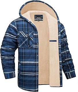 Men's Sherpa Lined Flannel Winter Jacket