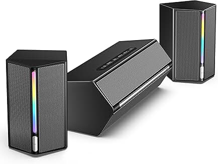 Computer Speakers with Subwoofer and RGB Lighting