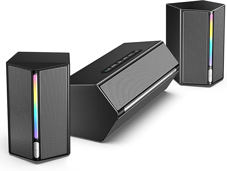 Computer Speakers with Subwoofer and RGB Lighting