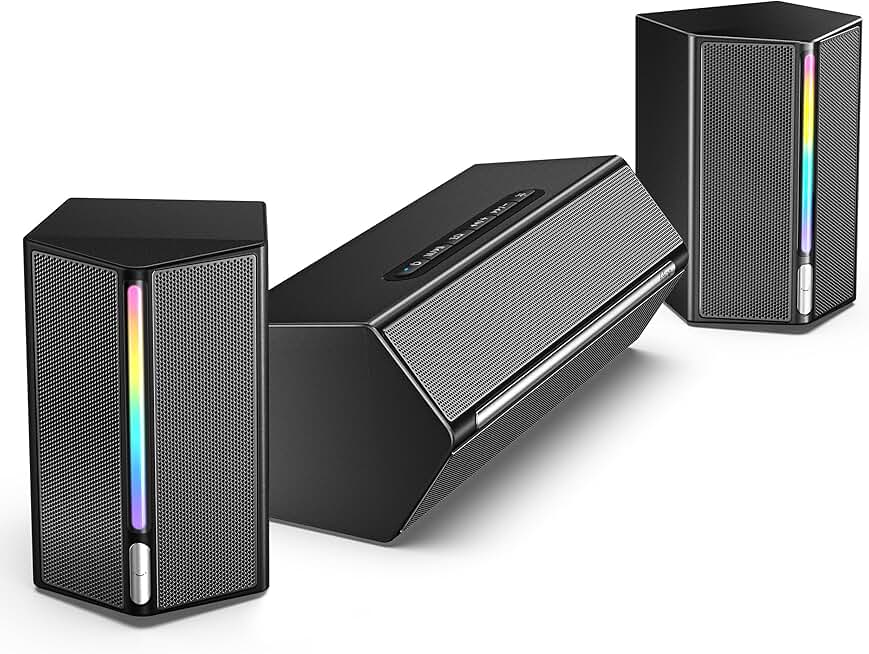 Computer Speakers with Subwoofer and RGB Lighting