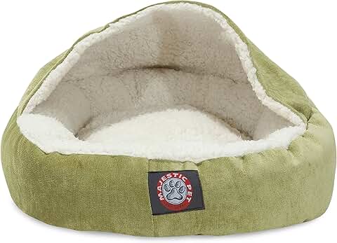 Vintage Canopy Cat Bed in Faux Suede, 18 Inches