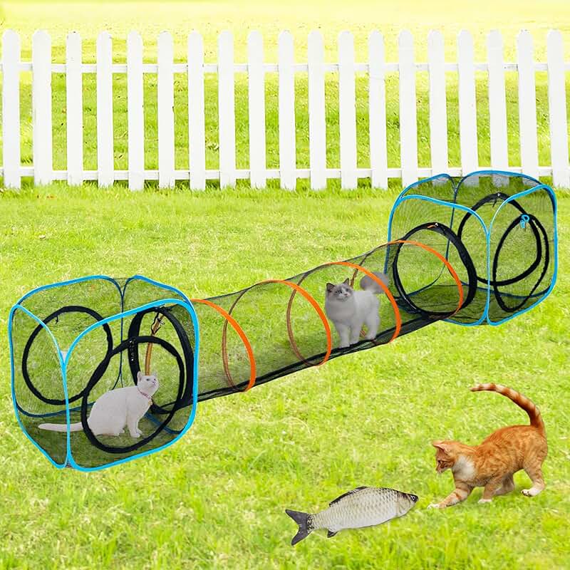 Pet Play Tunnel and Cube Set for Indoor and Outdoor