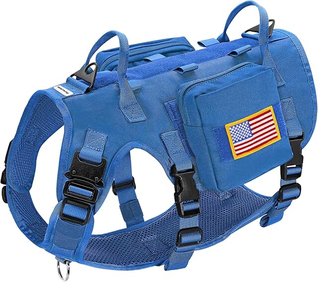 Medium Tactical Dog Harness with Handle and Pockets