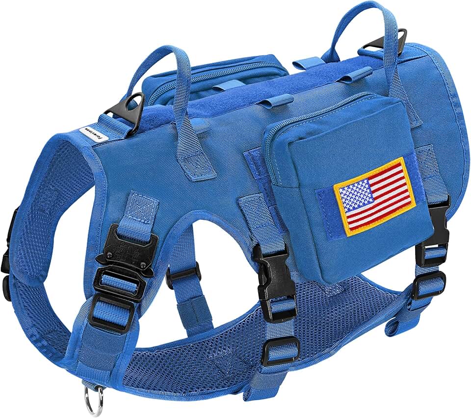Medium Tactical Dog Harness with Handle and Pockets