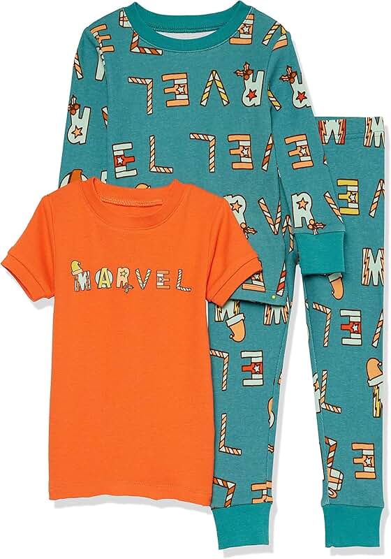 Boys' Comfortable 3-Piece Pajama Set