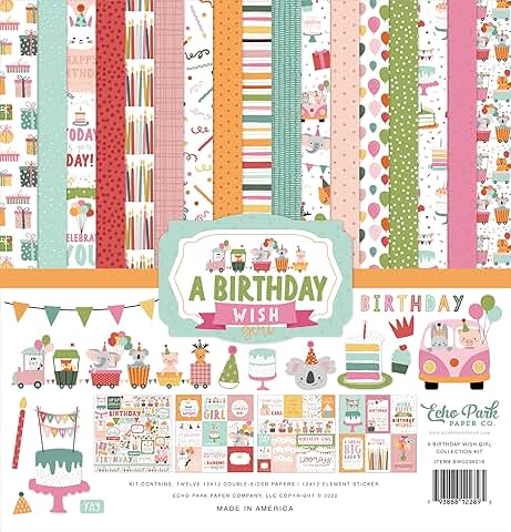 Birthday Wish Girl Collection Kit, 12x12, Multicolor