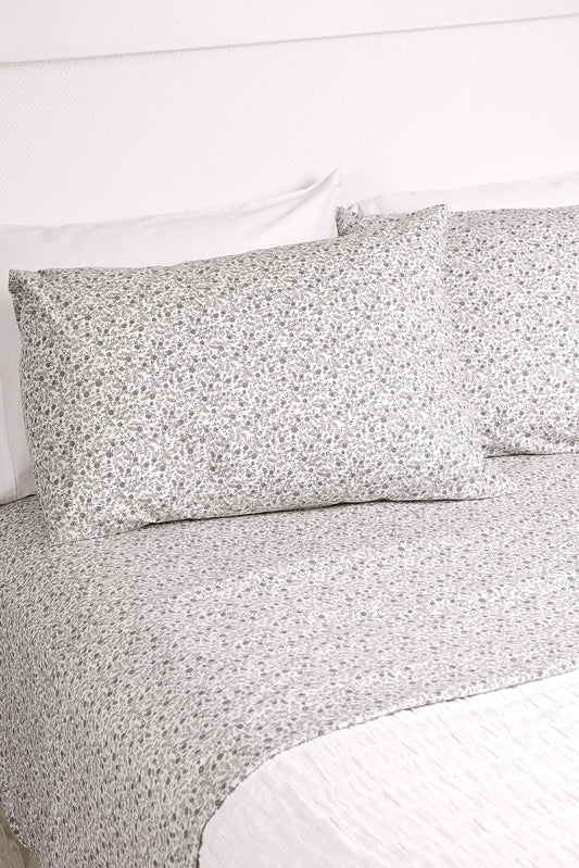 Floral Field Sheet Set Beige-Multi King