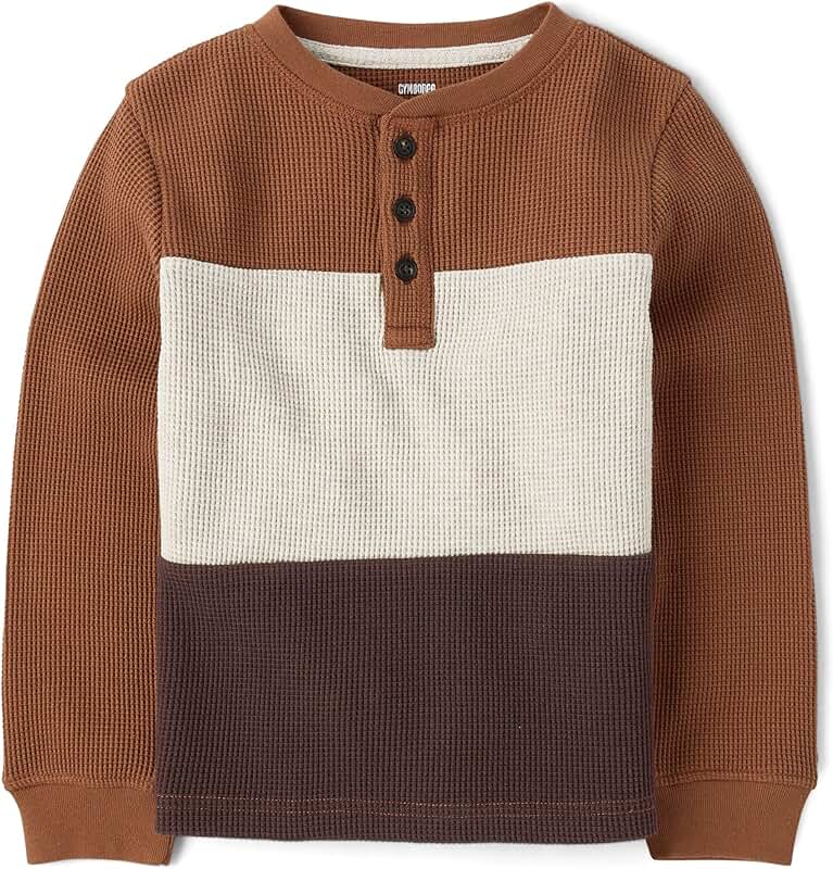 Long Sleeve Henley Shirt for Boys and Toddlers