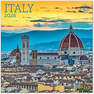 Mini Italy Wall Calendar 2026, 7x7 inches