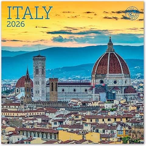 Mini Italy Wall Calendar 2026, 7x7 inches