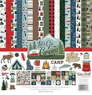 Let's Go Camping Collection Kit Paper, 12x12 Inches