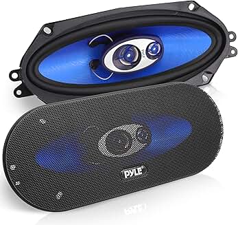 3-Way Car Stereo Speakers, 300W, 4x10 Inches, Pair