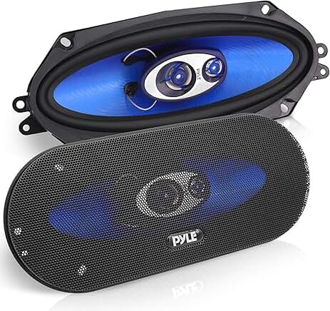 3-Way Car Stereo Speakers, 300W, 4x10 Inches, Pair