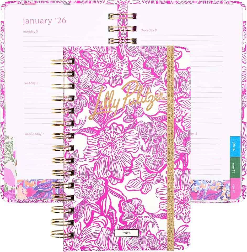 Medium Monthly Planner for 2026 with Calendar and Stickers