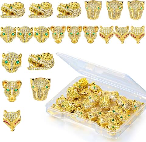 20 Rhinestone Animal Shape Beads for Jewelry Making