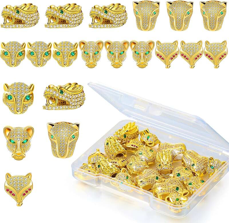 20 Rhinestone Animal Shape Beads for Jewelry Making