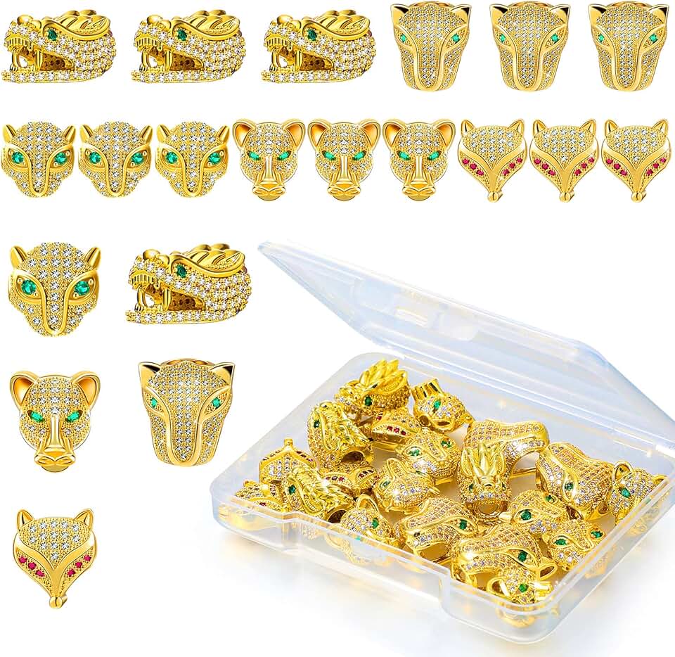 20 Rhinestone Animal Shape Beads for Jewelry Making