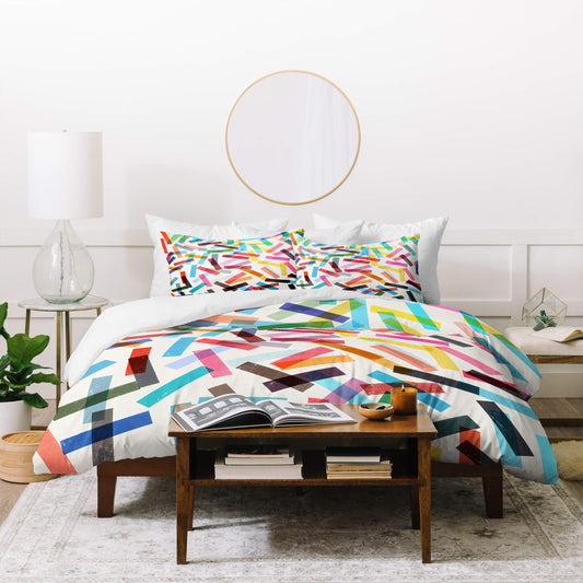 Garima Dh n Fiesta 2 Duvet Set with Two Pillow Shams, Queen/Full, Multi