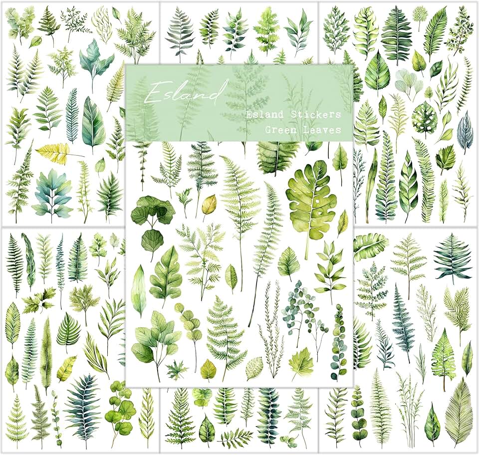 Greenery Leaves Planner Stickers for Journals and Crafts