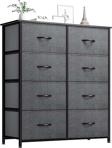8-Drawer Fabric Storage Tower with Wooden Top
