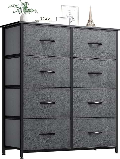 8-Drawer Fabric Storage Tower with Wooden Top