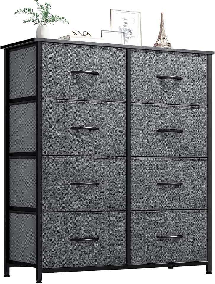 8-Drawer Fabric Storage Tower with Wooden Top
