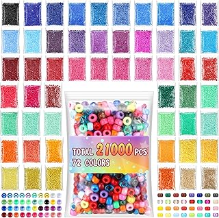 Bulk 21,000 Pony Beads for Jewelry and Crafts