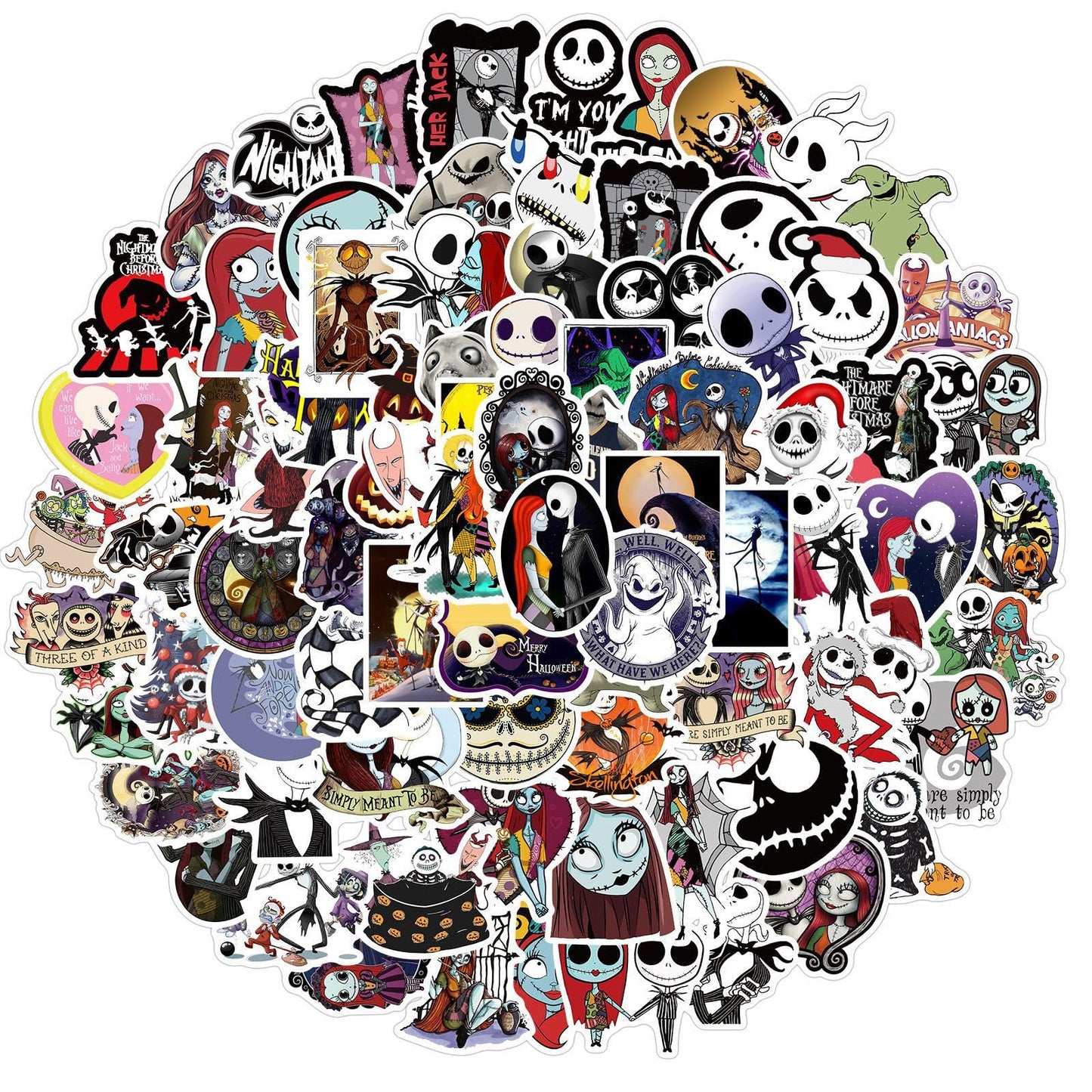 100 Halloween The Nightmare Before Christmas Stickers
